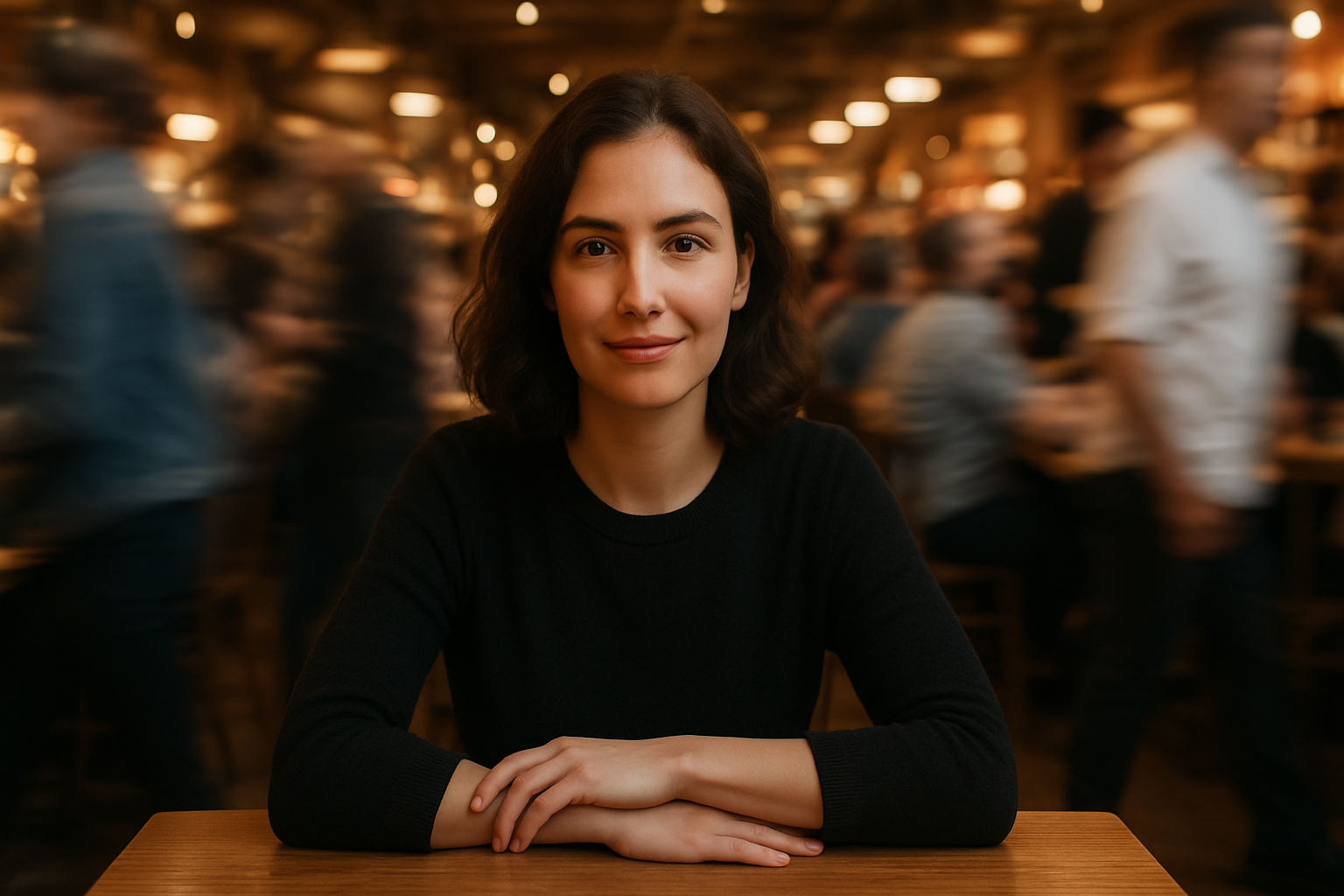 Person in natural setting looking peaceful and authentic, representing alignment with true self